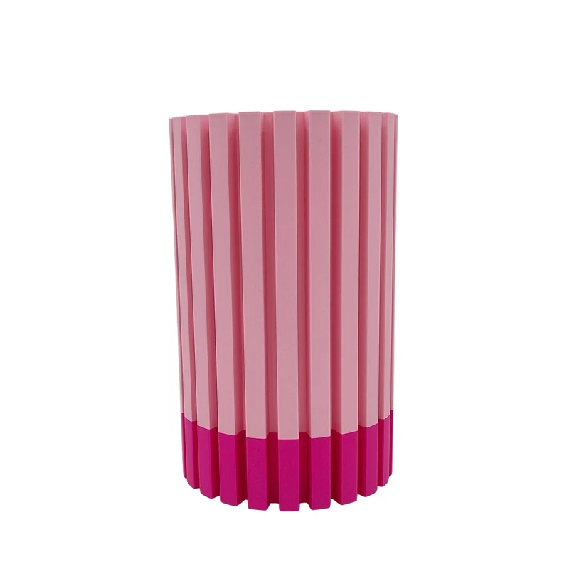 3D Drucker Vase - Rosa-Pink mit Innenvase aus Glas