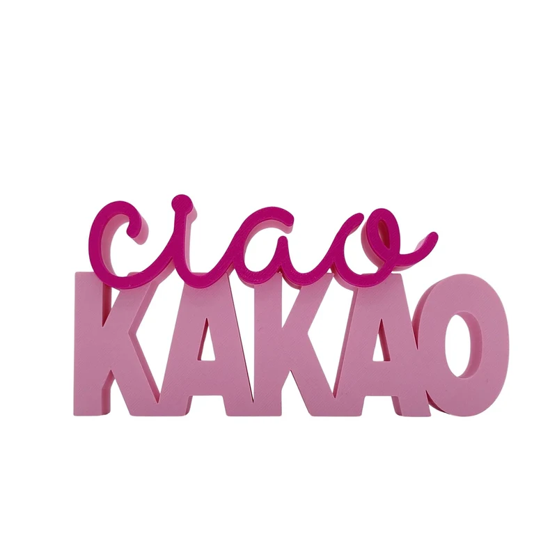 3D Drucker Schriftzug "Ciao Kakao" Rosa-Pink