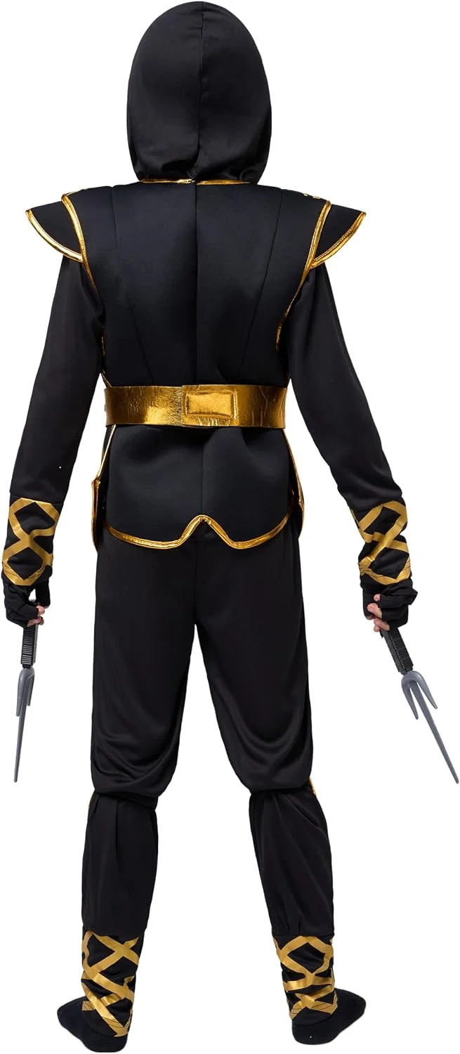 JOYIN Kids' Golden Halloween Ninja Costume Set