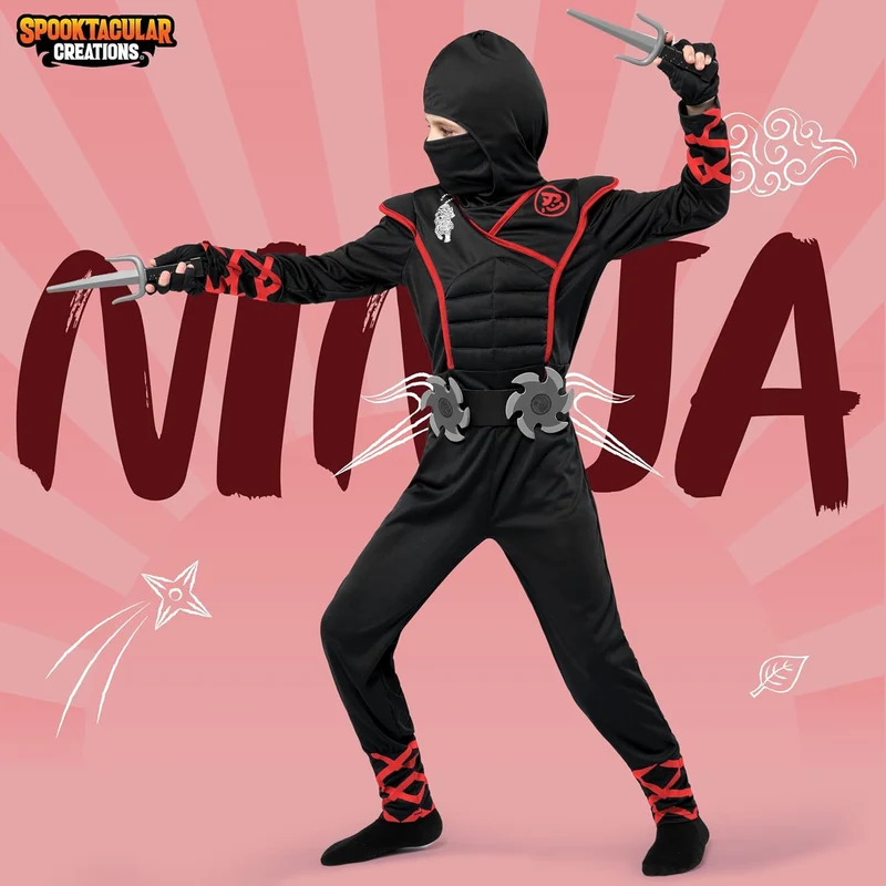 JOYIN Kids' Halloween Ninja Costume Set