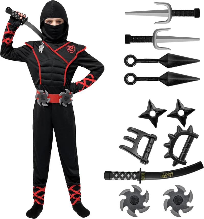 JOYIN Kids' Halloween Ninja Costume Set