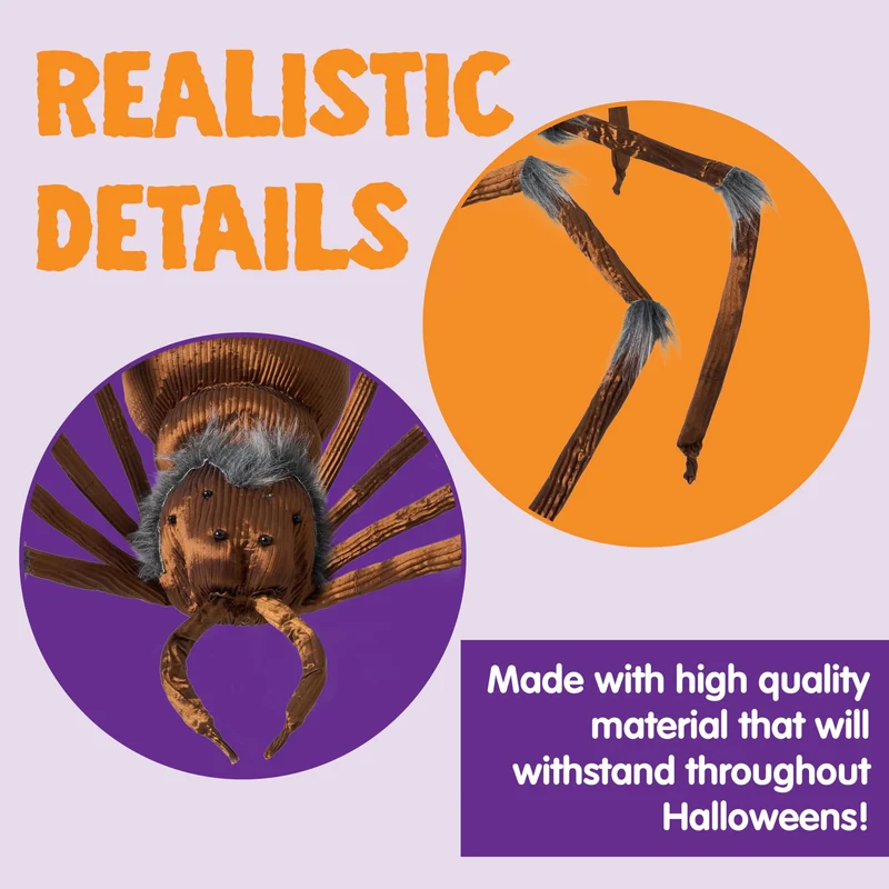 JOYIN 45" Brown Giant Spider - Halloween Outdoor Yard Decoration
