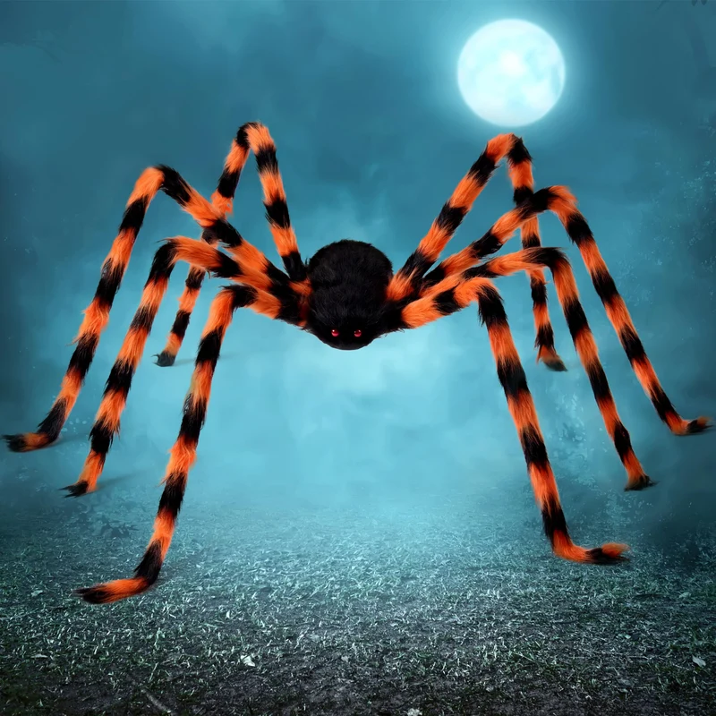 JOYIN 5 FT Giant Spider - Halloween Outdoor Yard & Lawn Decoration