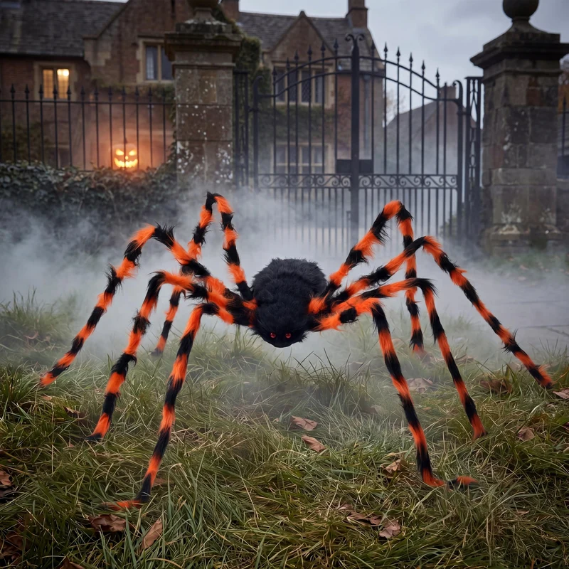 JOYIN 5 FT Giant Spider - Halloween Outdoor Yard & Lawn Decoration