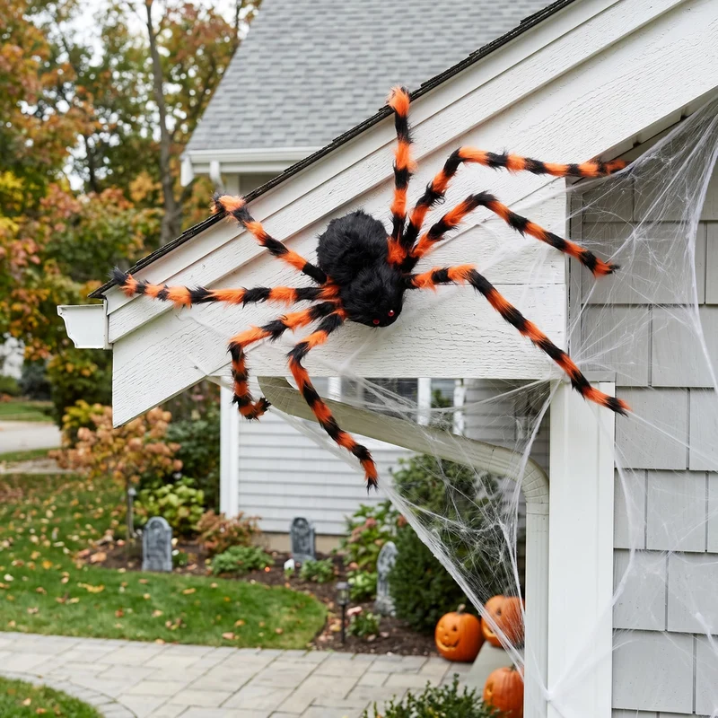 JOYIN 5 FT Giant Spider - Halloween Outdoor Yard & Lawn Decoration