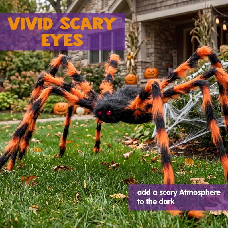 JOYIN 5 FT Giant Spider - Halloween Outdoor Yard & Lawn Decoration