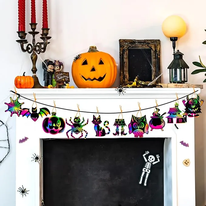 JOYIN 36 PCS Halloween Scratch Paper Art - 18 Designs for Kids Age 3+