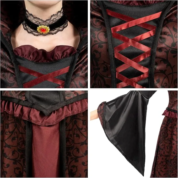 JOYIN Girls Royal Vampire Costume Set - Halloween Dress-Up & Cosplay