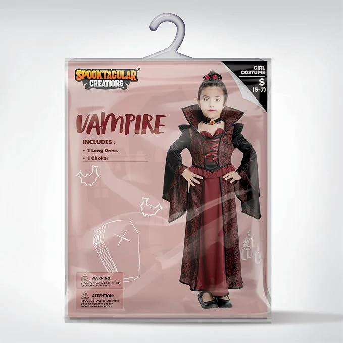 JOYIN Girls Royal Vampire Costume Set - Halloween Dress-Up & Cosplay