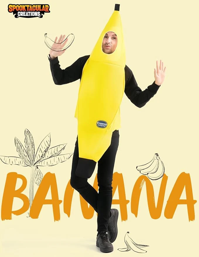 JOYIN Adult Deluxe Banana Costume Set - Halloween Dress-Up & Cosplay