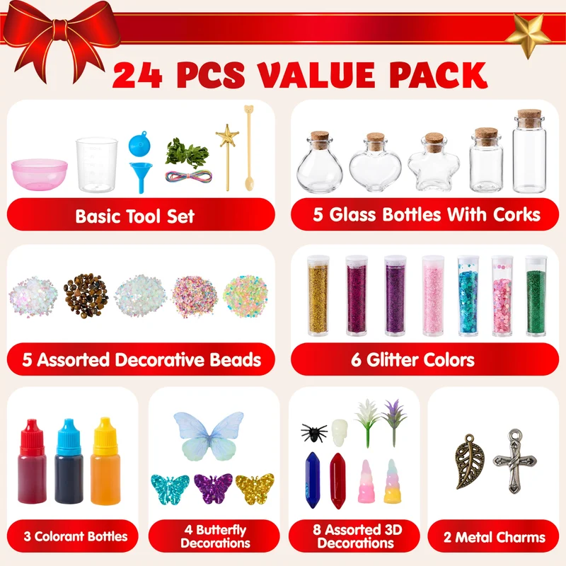 JOYIN Advent Calendar 2026 Christmas Magic Potion Kit 24 Pcs DIY