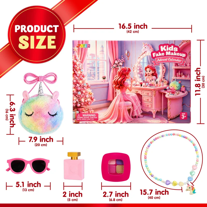 JOYIN Christmas Advent Calendar 2026 - Unicorn Fake Makeup Set