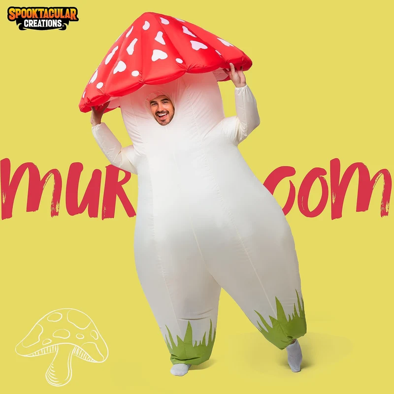 JOYIN Full Body Inflatable Mushroom Costume - Halloween Cosplay Suit JOYIN 全