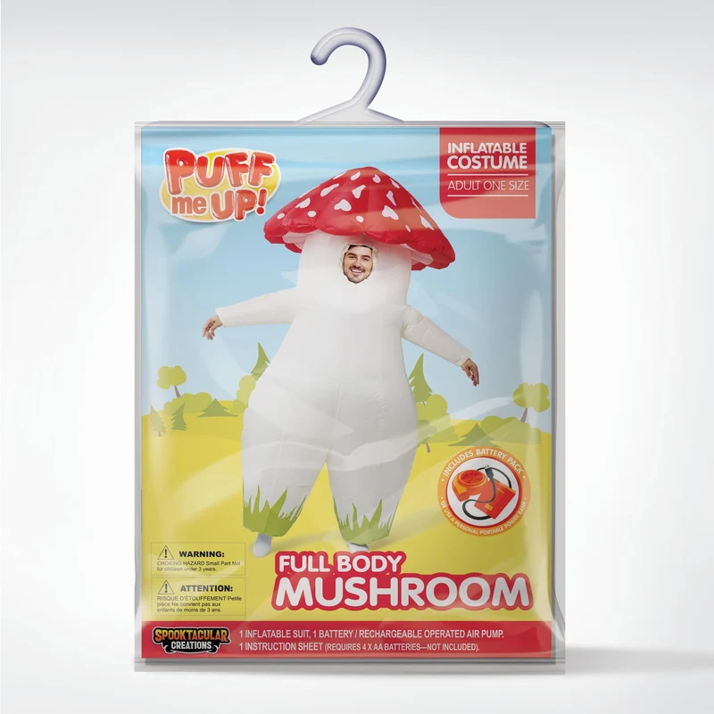 JOYIN Full Body Inflatable Mushroom Costume - Halloween Cosplay Suit JOYIN 全