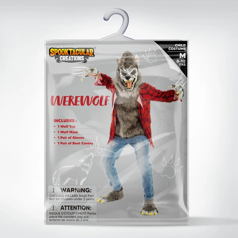 JOYIN Kids Werewolf Costume with Mask - Halloween Dress Up for Boys & Girls