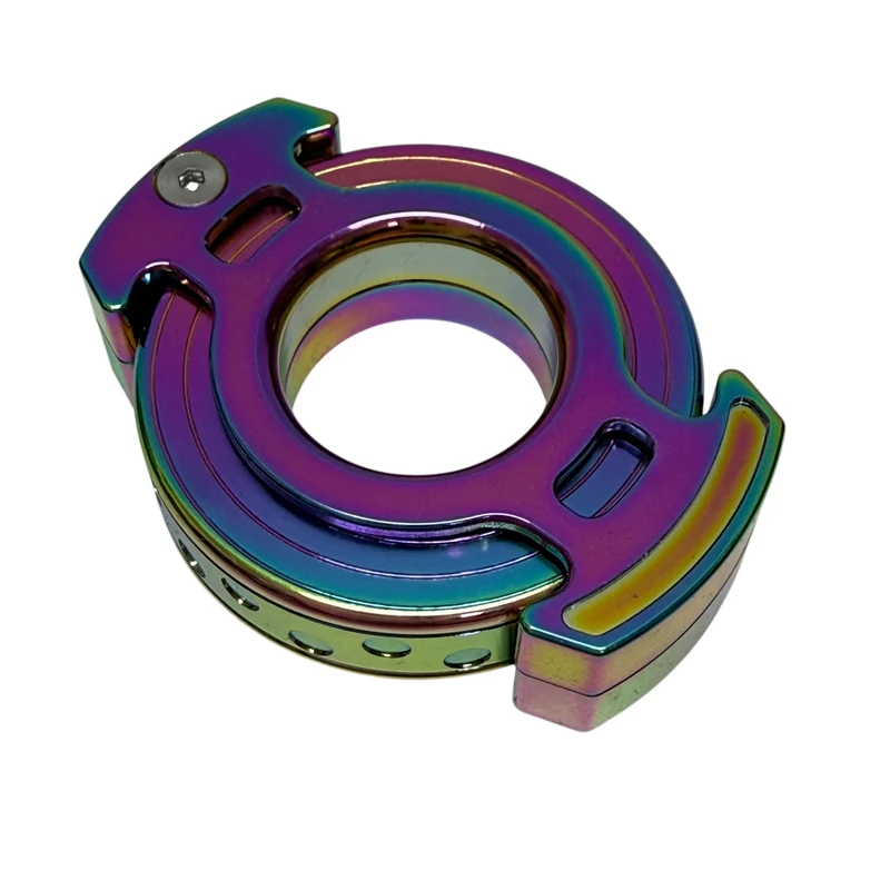 Oil Slick Metal Spinner Ring