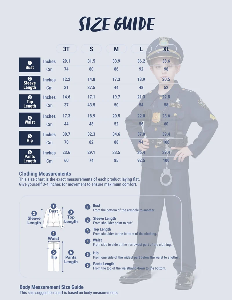 JOYIN Kids Police Officer Costume - Boys Halloween Cop Outfit