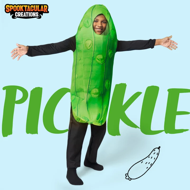 JOYIN Kids Pickle Costume - Funny Food Halloween Jumpsuit for Children