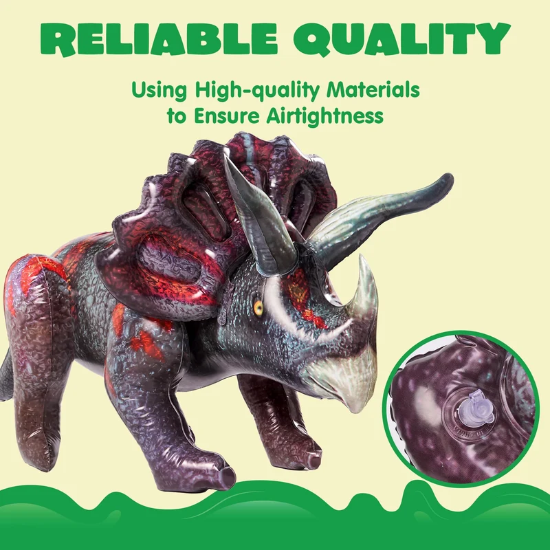 JOYIN 43" Inflatable Triceratops Dinosaur - Party Decoration & Gift