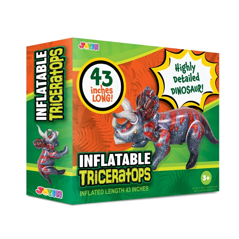 JOYIN 43" Inflatable Triceratops Dinosaur - Party Decoration & Gift