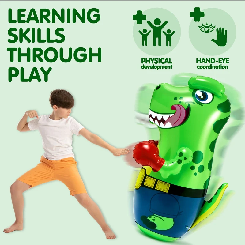 JOYIN 47" Inflatable T-Rex Dinosaur Bopper - Bounce-Back Punching Toy