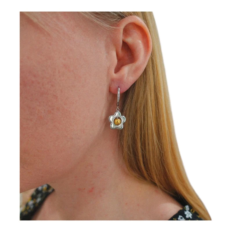 Flower Spinner Fidget Earrings by Fidge