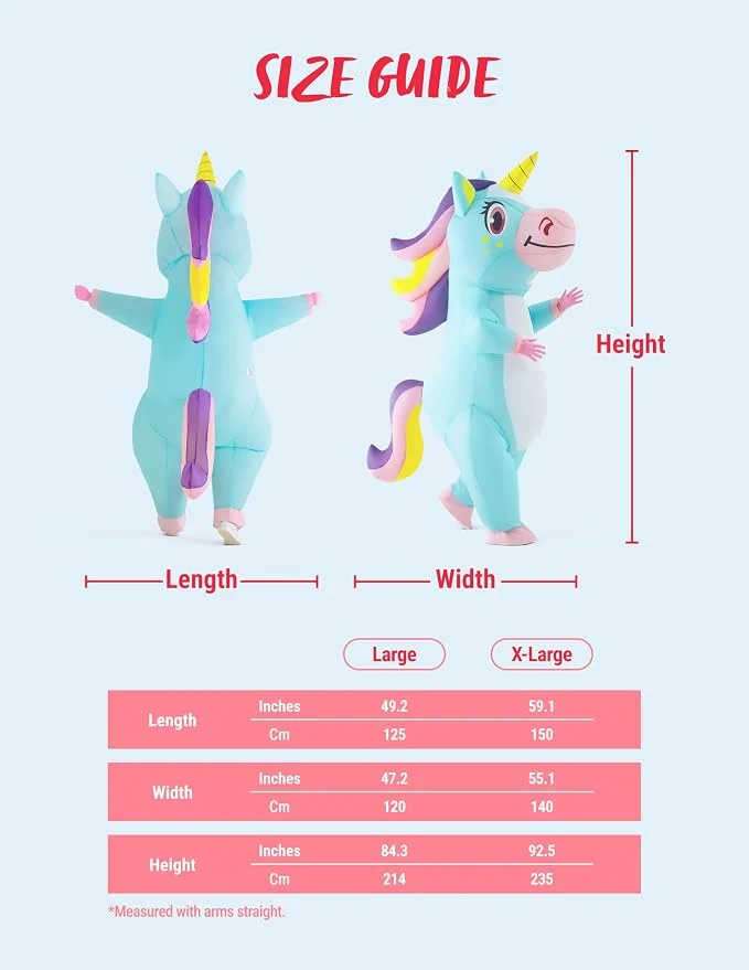 JOYIN Inflatable Unicorn Costume - The Magic of Halloween, Inflated