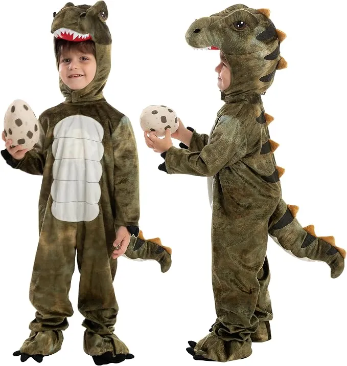 JOYIN Realistic T-Rex Dinosaur Jumpsuit - Halloween Costume with Egg