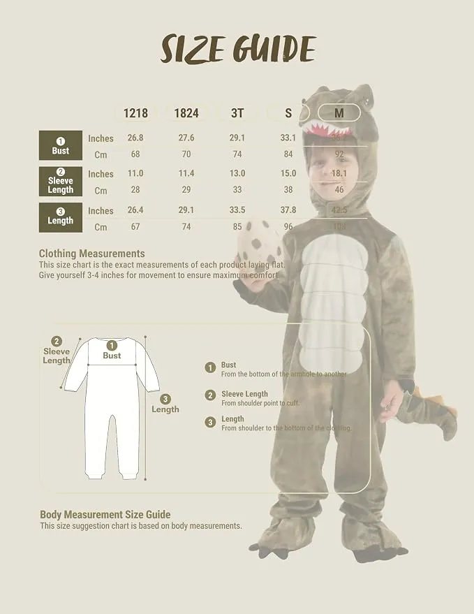 JOYIN Realistic T-Rex Dinosaur Jumpsuit - Halloween Costume with Egg