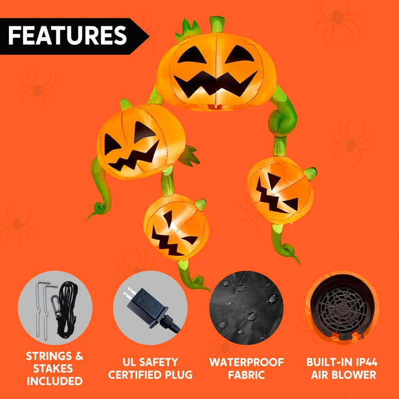 Joiedomi 10 FT Hanging Pumpkins - Let Halloween Hang From Your Roof