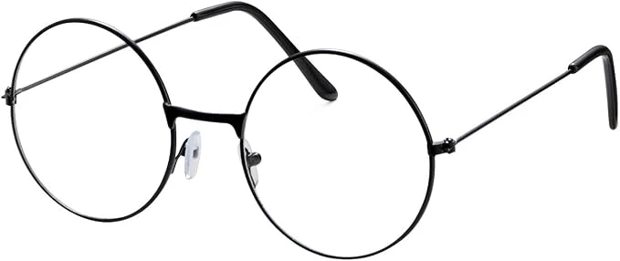 JOYIN Black Wire Round Glasses - Old Man Halloween Costume Accessory