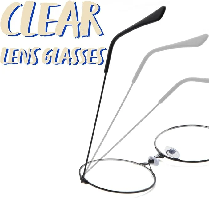 JOYIN Black Wire Round Glasses - Old Man Halloween Costume Accessory