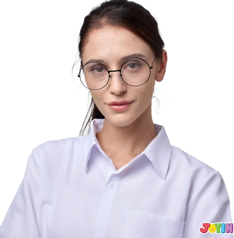 JOYIN Black Wire Round Glasses - Old Man Halloween Costume Accessory