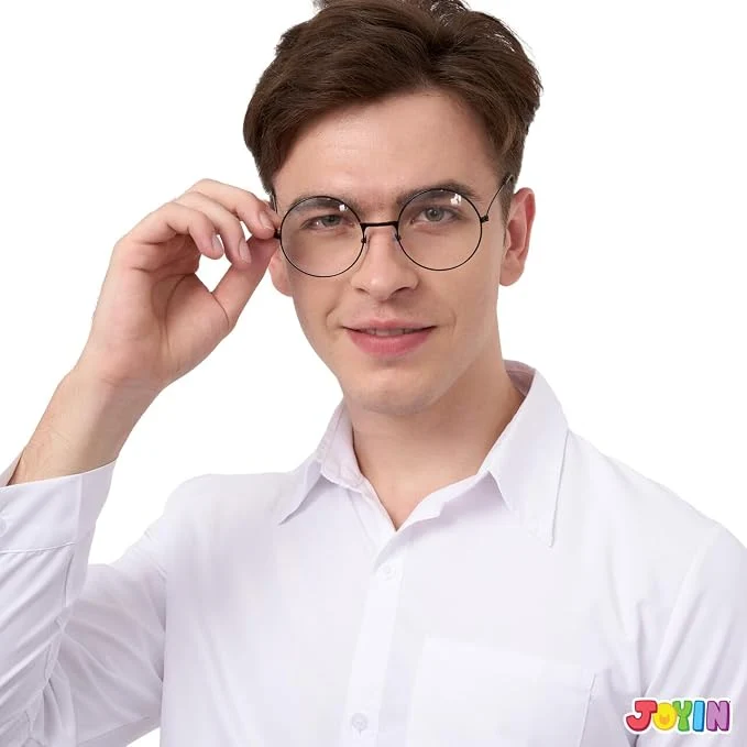 JOYIN Black Wire Round Glasses - Old Man Halloween Costume Accessory