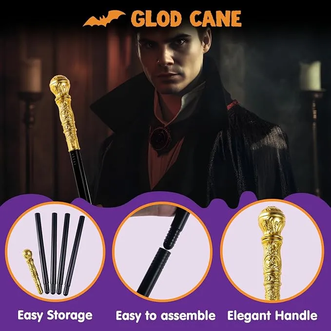 JOYIN Vintage Walking Cane Prop - Classic Halloween Costume Accessory