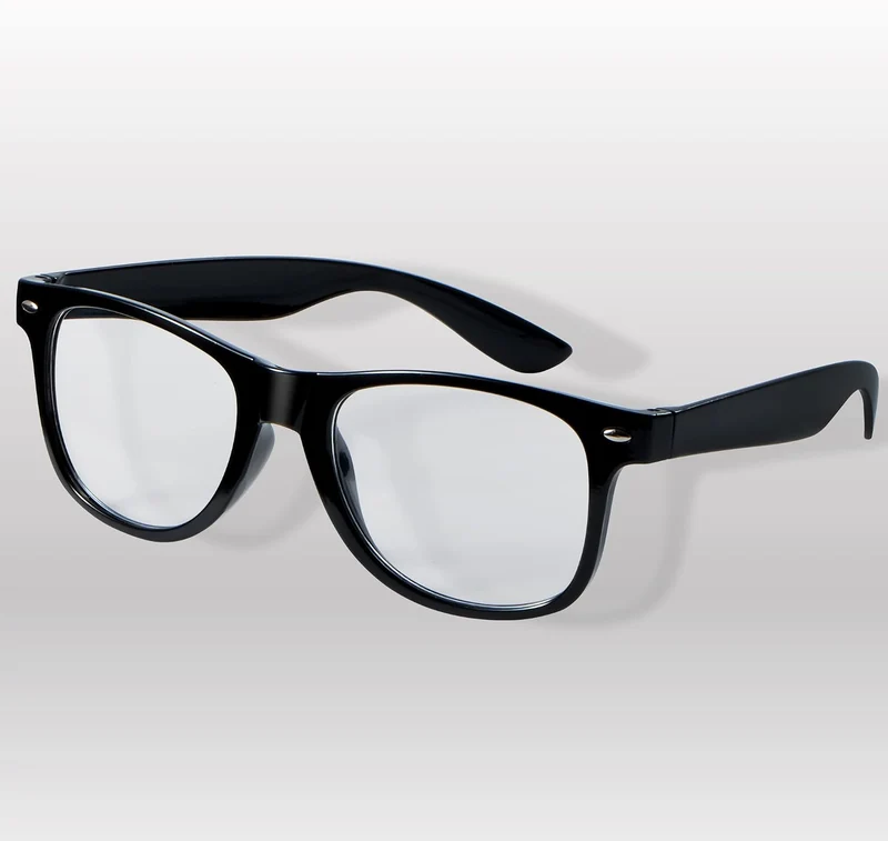 JOYIN Black Nerd Glasses with Clear Lenses - Classic Halloween Costume Prop