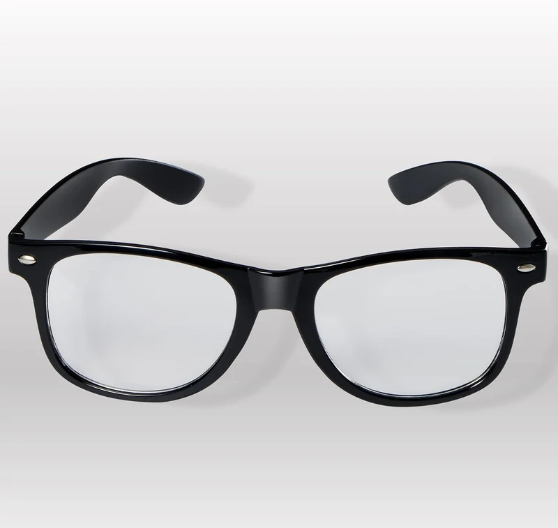 JOYIN Black Nerd Glasses with Clear Lenses - Classic Halloween Costume Prop