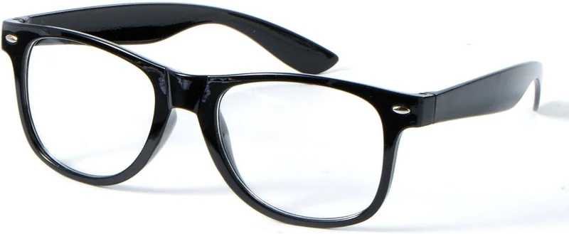 JOYIN Black Nerd Glasses with Clear Lenses - Classic Halloween Costume Prop