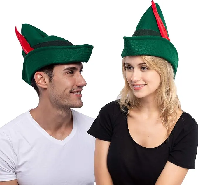 JOYIN Felt Robin Hood Hat with Feather - Classic Costume Accessory