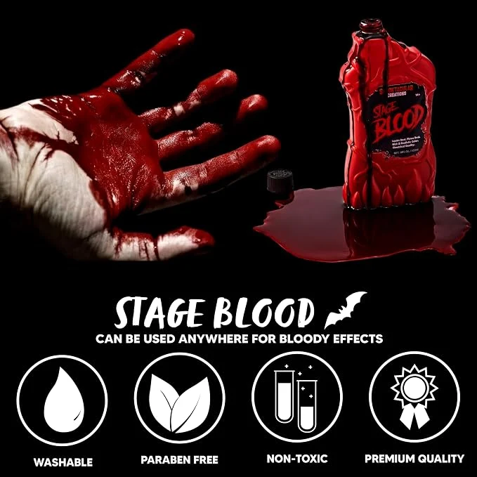 JOYIN 18 oz Stage Blood Prop - Fake Blood for Zombie & Monster Makeup