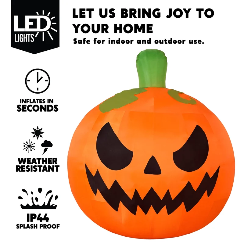 JOYIN 10FT Giant Inflatable Halloween Pumpkin with Built-in LED Lights