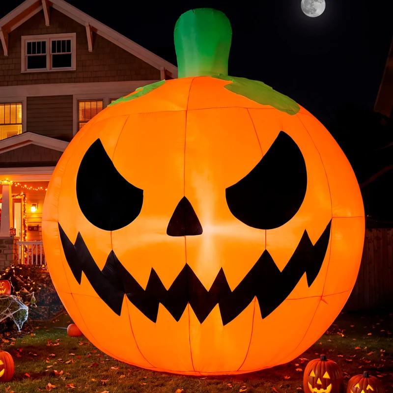 JOYIN 10FT Giant Inflatable Halloween Pumpkin with Built-in LED Lights