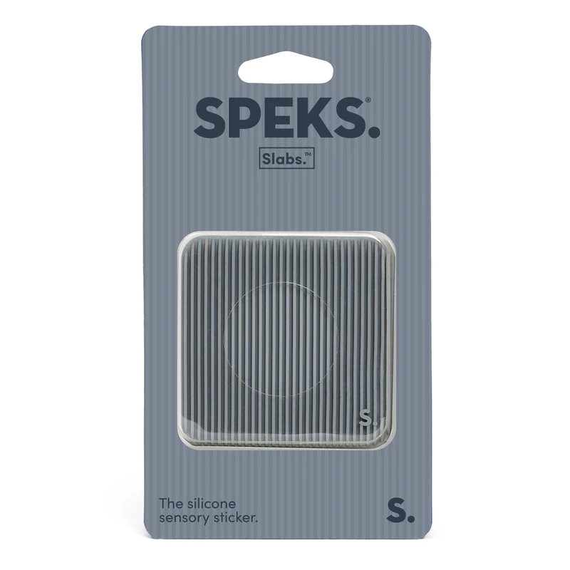 Speks Square Dark Grey Groove Slab Sensory Sticker