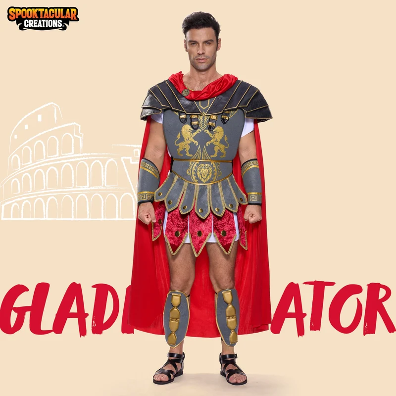 Spooktacular Creations Men's Roman Gladiator Costume Set