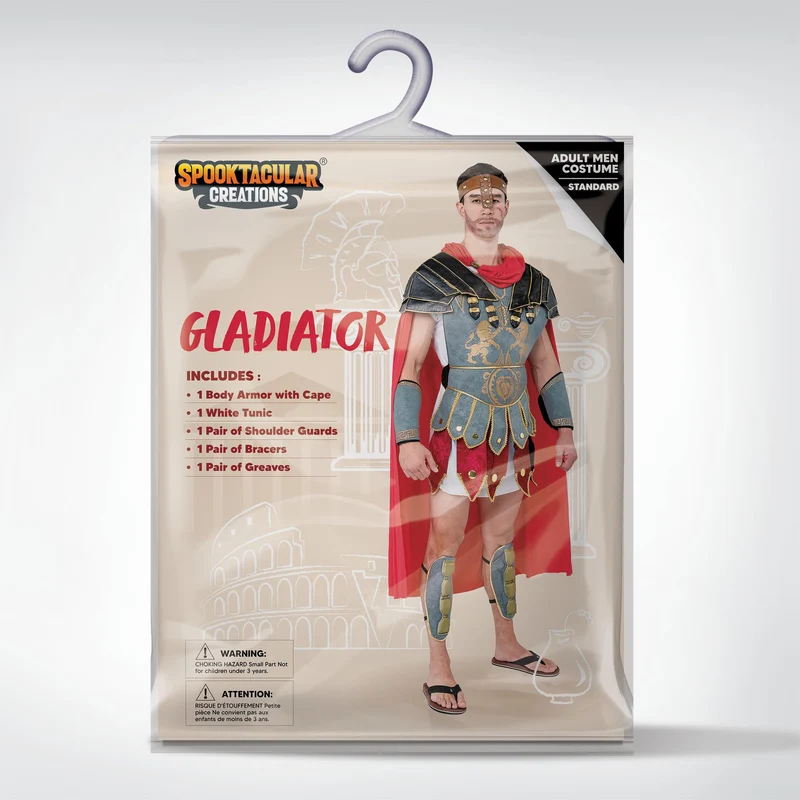 Spooktacular Creations Men's Roman Gladiator Costume Set