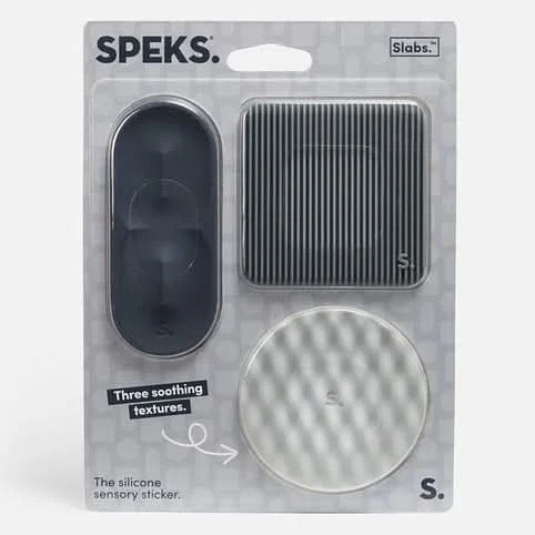 Speks Grey Pack of 3 Slabs Sensory Sticker