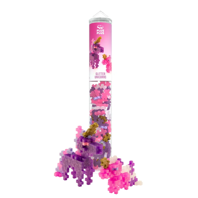 Plus-Plus 100 Kreativ Bausteine Glitzereinhorn