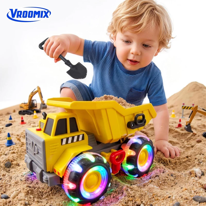 Vroomix Heavy-Duty Dump Truck Toy for Indoor & Beach Play