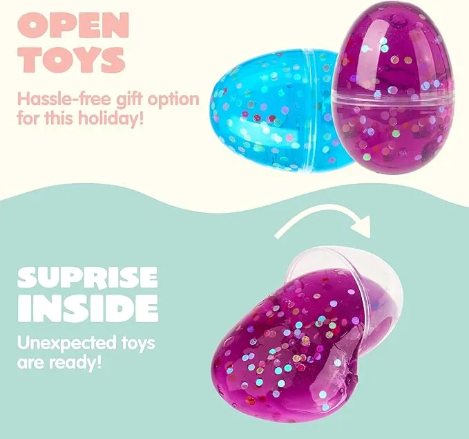16 Pcs Prefilled Slime Easter Eggs for Kids Party & Hunt