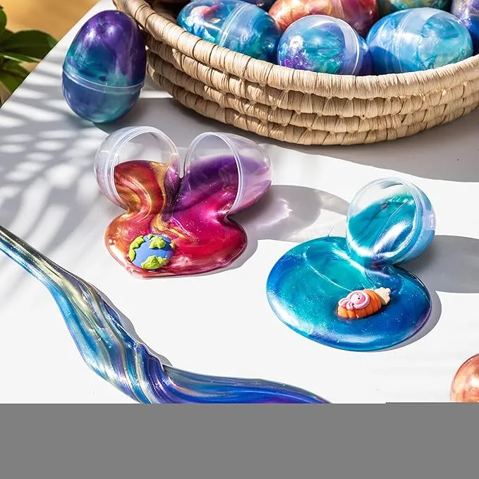 24 Pcs Galaxy Slime Eggs for Kids Party Favors
